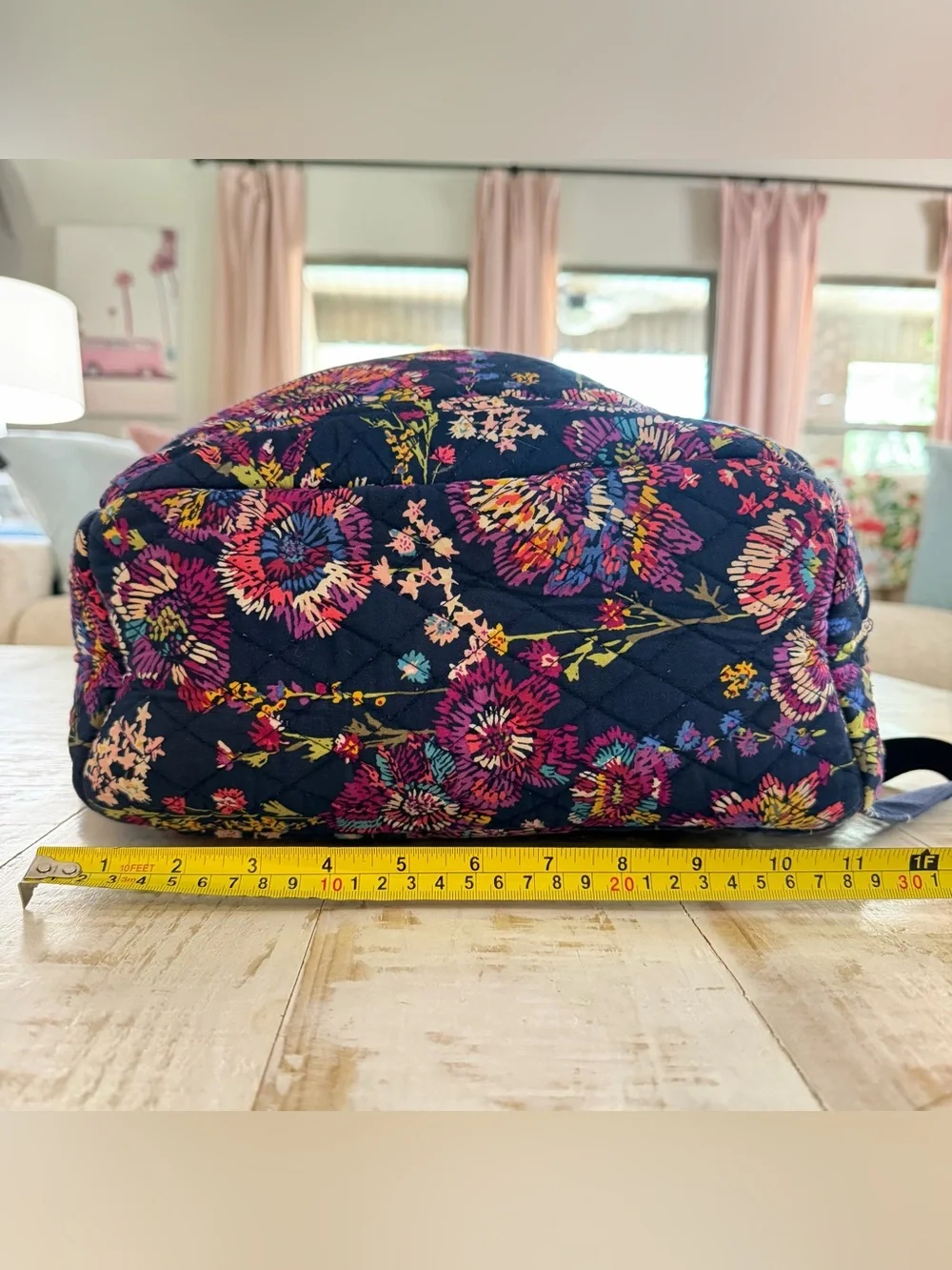 Vera Bradley Backpack Essential Backpack Midnight Wildflowers Laptop Bag Retired